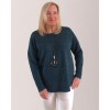 Mudflower Teal Jumper with Necklace