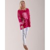 My Italy Cerise Round Neck Abstract Top