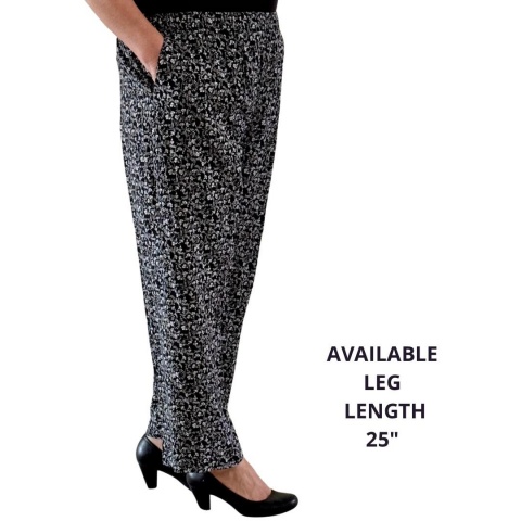 Emma Black and White Floral Trousers