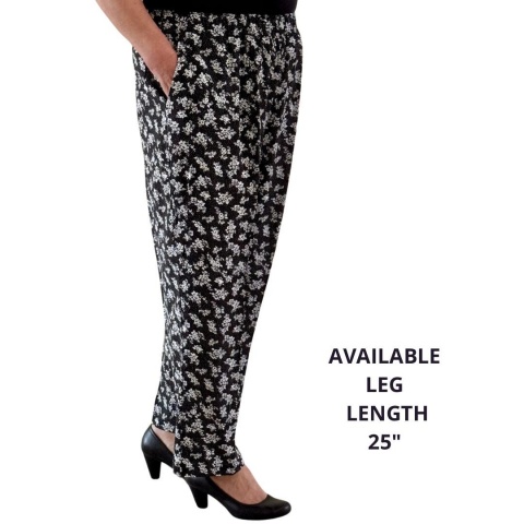 Emma Black and White Pattern Trousers