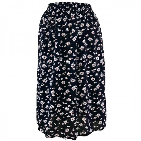 Emma Black Floral Skirt