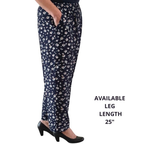 Emma Navy Floral Trousers