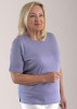 Beaumonde Lilac Embroidered Neckline T-Shirt