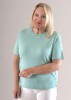 Beaumonde Mint Embroidered Neckline T-Shirt