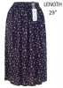 Emma Navy and Pink Floral Skirt