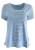 Fay Louise Blue Diamante Front T-Shirt