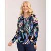 Mudflower Blue Abstract Print Jumper