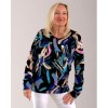 Mudflower Blue Abstract Print Jumper