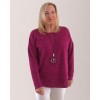 Mudflower Cerise Jumper with Necklace