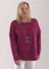 Mudflower Cerise Jumper with Necklace