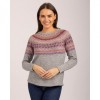 Mudflower Grey Fairisle and Lurex Jumper