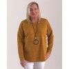 Mudflower Mustard Jumper with Necklace