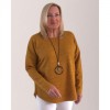 Mudflower Mustard Jumper with Necklace