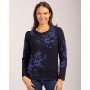 Mudflower Navy Floral Print Jumper