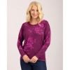 Mudflower Plum Floral Print Jumper