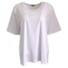 Text Cerise Plus Size Diamante Detail T-Shirt