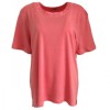 Text Lilac Plus Size Satin Neckline T-Shirt