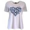 Text White Heart Design T-Shirt