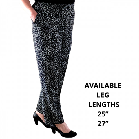 Emma Black and White Pattern Trousers
