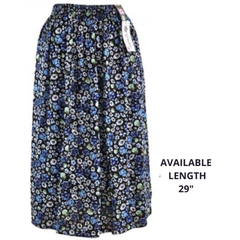Emma Blue Floral Skirt