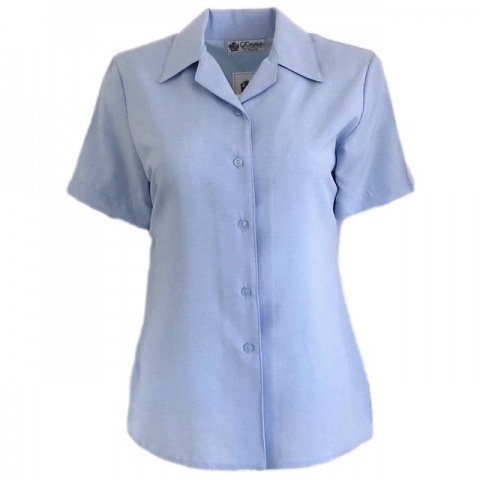 Emma Blue Short Sleeve Blouse