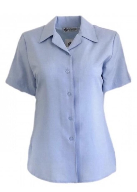 Emma Blue Short Sleeve Blouse