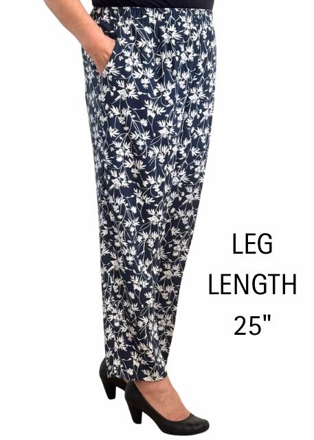 Emma Navy Flower Trousers