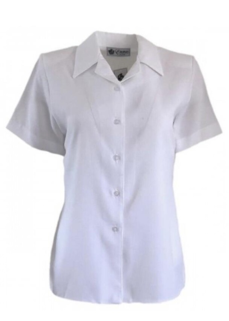 Emma White Short Sleeve Blouse
