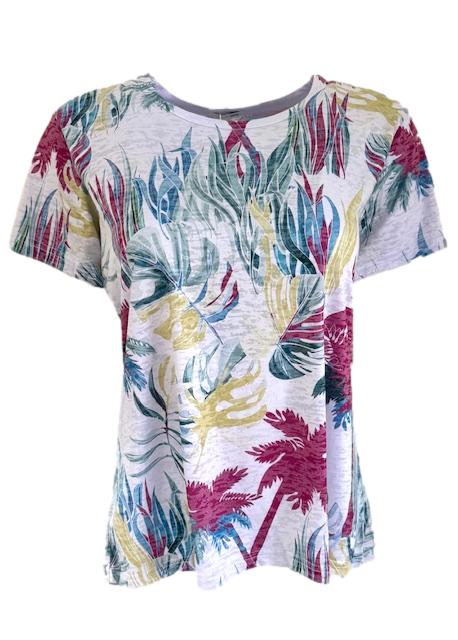 Forever Pink Leaf Print T-Shirt