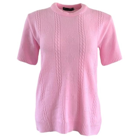 Monique Baby Pink Short Sleeve Jumper