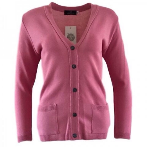 Monique Dusky Pink Pocket Cardigan