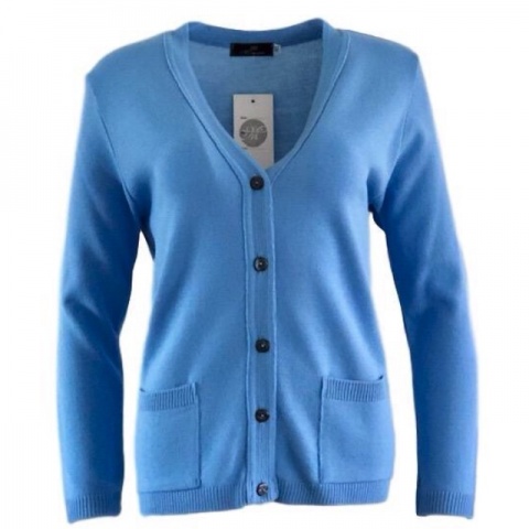 Monique Sky Blue Pocket Cardigan