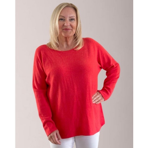 My Italy Coral Round Neck Jumper