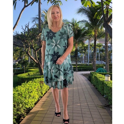 Nina Murati Italian Sage Floral Dress