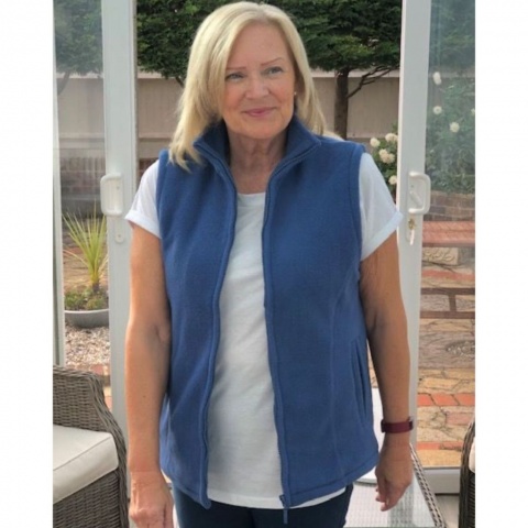 Pure and Natural Blue Fully Lined Fleece Gilet
