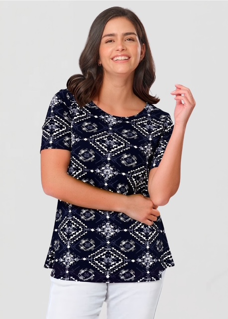 トップス Mary logo pattern tops Pure and Natural Diamond Patterned Top