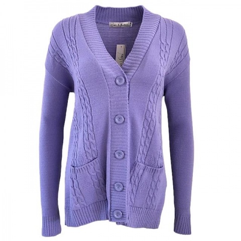 Pure and Natural Lilac Pocket Cardigan