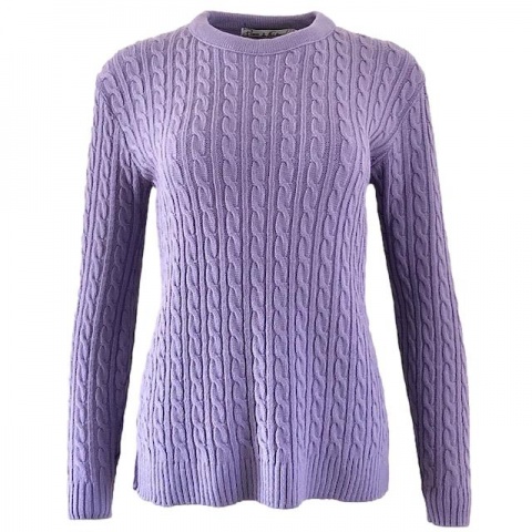 Pure and Natural Pale Lilac Cable Jumper