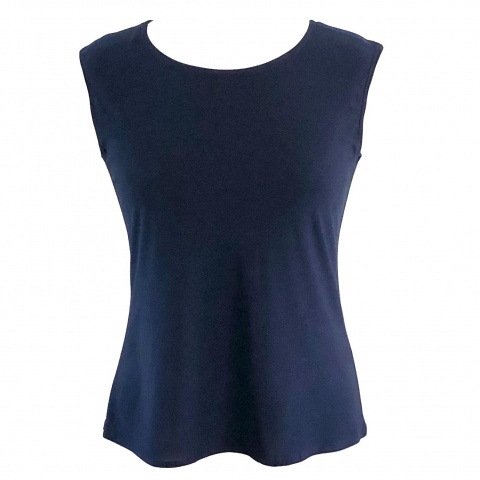 Saloos Navy Sleeveless Top