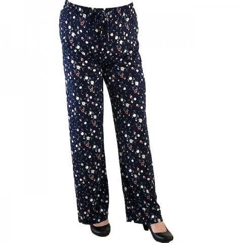 Saloos Pink Patterned Tie Waist Trouser