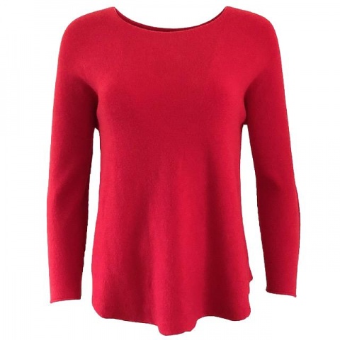 Sugar Crisp Red Round Neck Italian Jumper