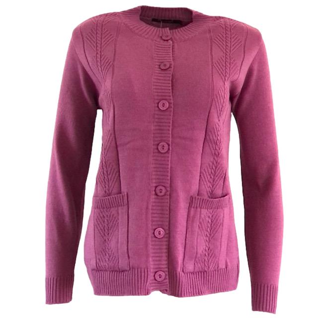 Beaumonde Raspberry Knitted Cardigan