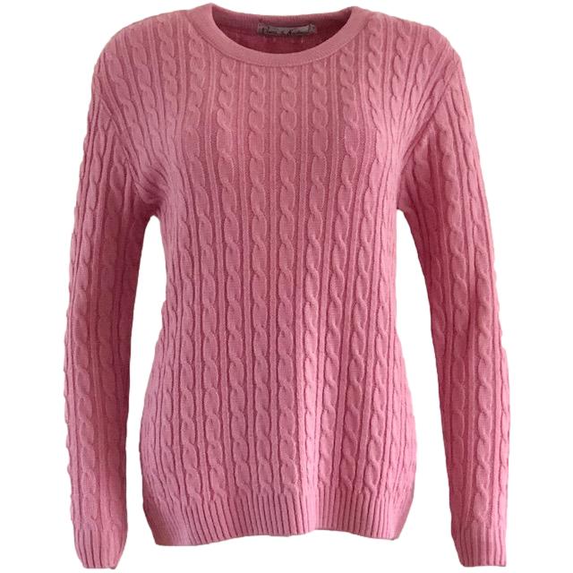 Pure and Natural Dusky Pink Cable Jumper