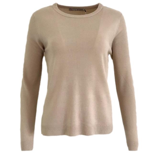Pure and Natural Light Stone Round Neck Jumper