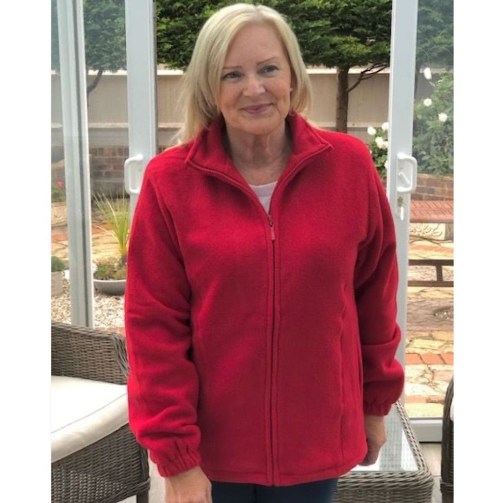 Pure and Natural Red Fully Lined Fleece Jacket